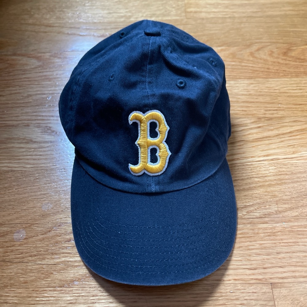 Navy Blue Red Sox Cap with Yellow Letter